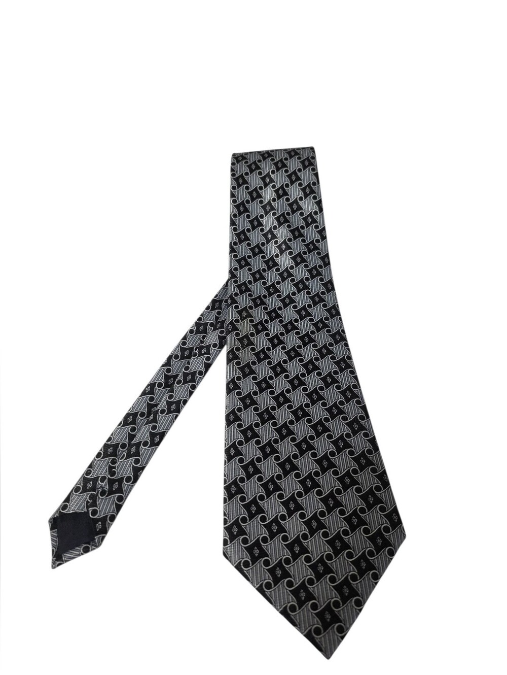 Classic Black & Gray Patterned Men’s Tie